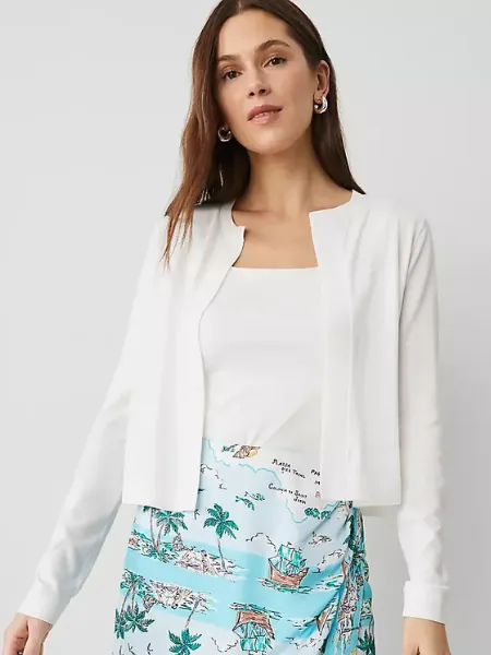 Cropped Open Cardigan